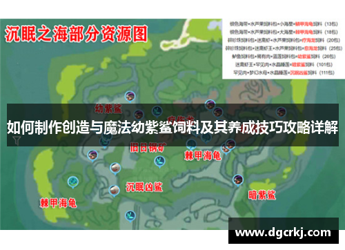如何制作创造与魔法幼紫鲨饲料及其养成技巧攻略详解
